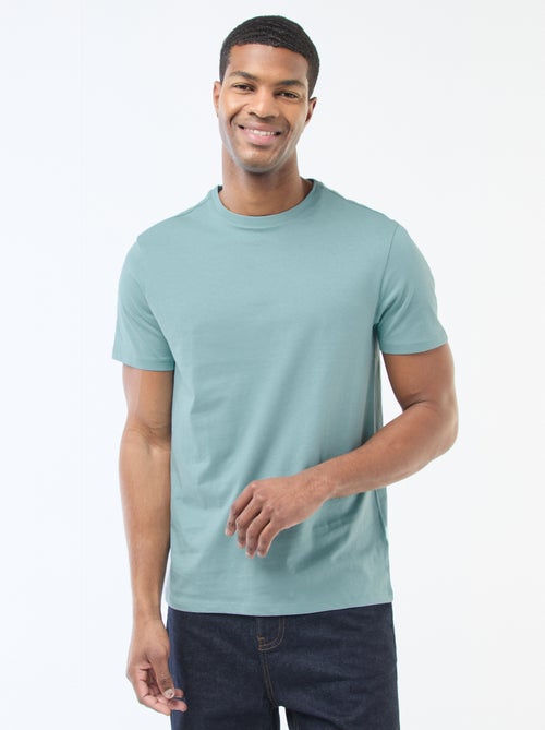 T-shirt à col rond en coton - Tough Cotton™ - Kiabi