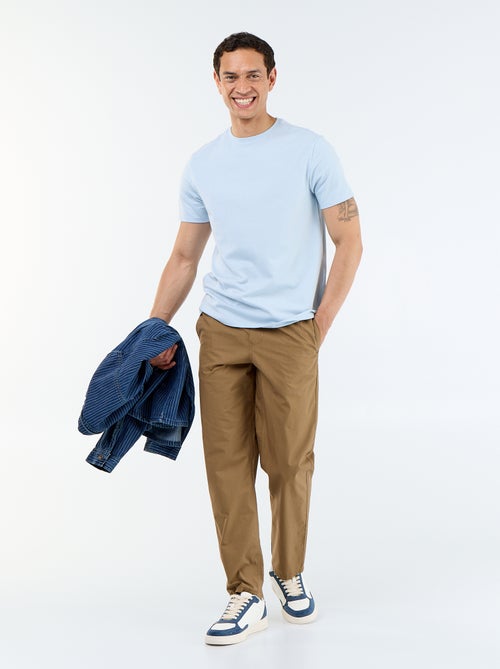 T-shirt à col rond en coton - Tough Cotton™ - Kiabi