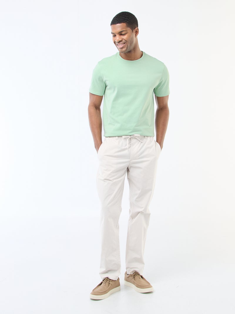 T-shirt à col rond en coton - Tough Cotton™ Vert - Kiabi