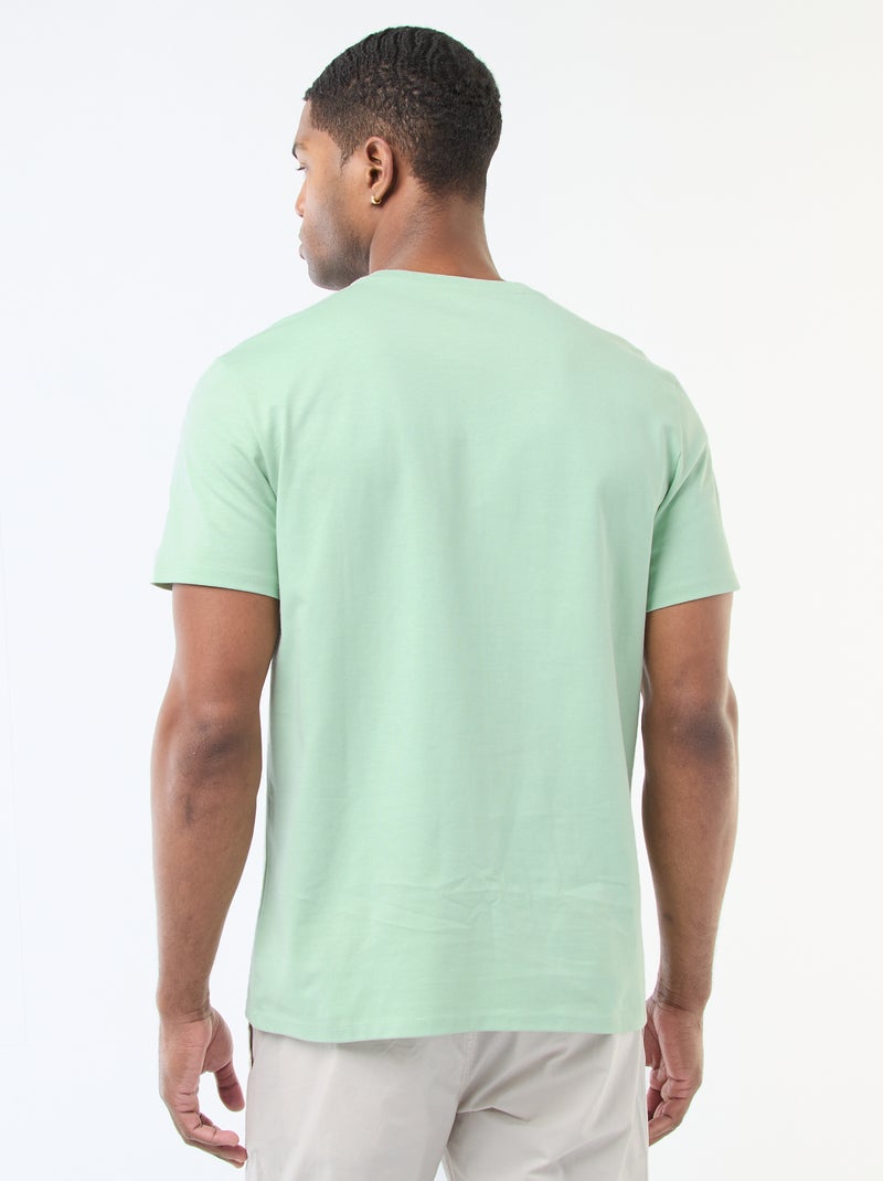 T-shirt à col rond en coton - Tough Cotton™ Vert - Kiabi