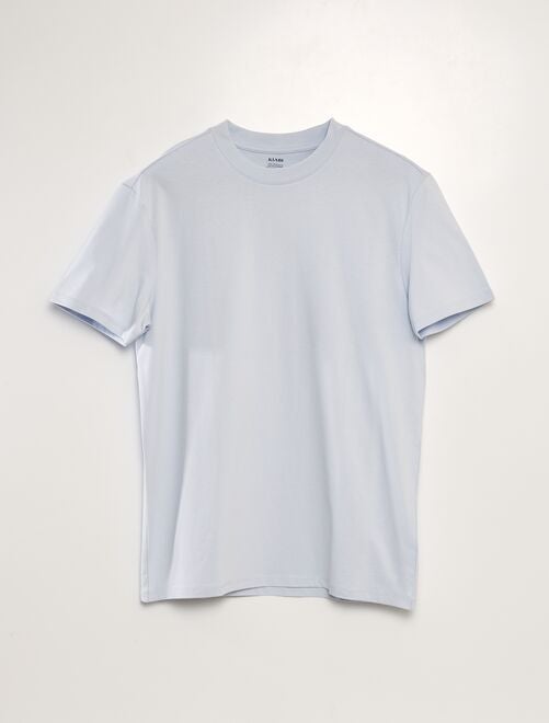 T-shirt à col rond en coton - Kiabi