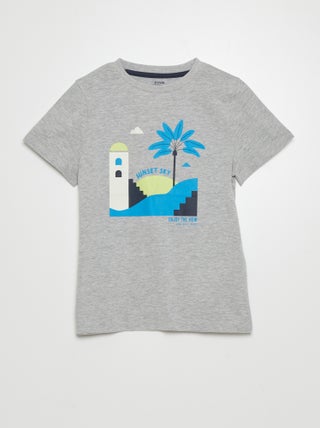 T-shirt à col rond et manches courtes
