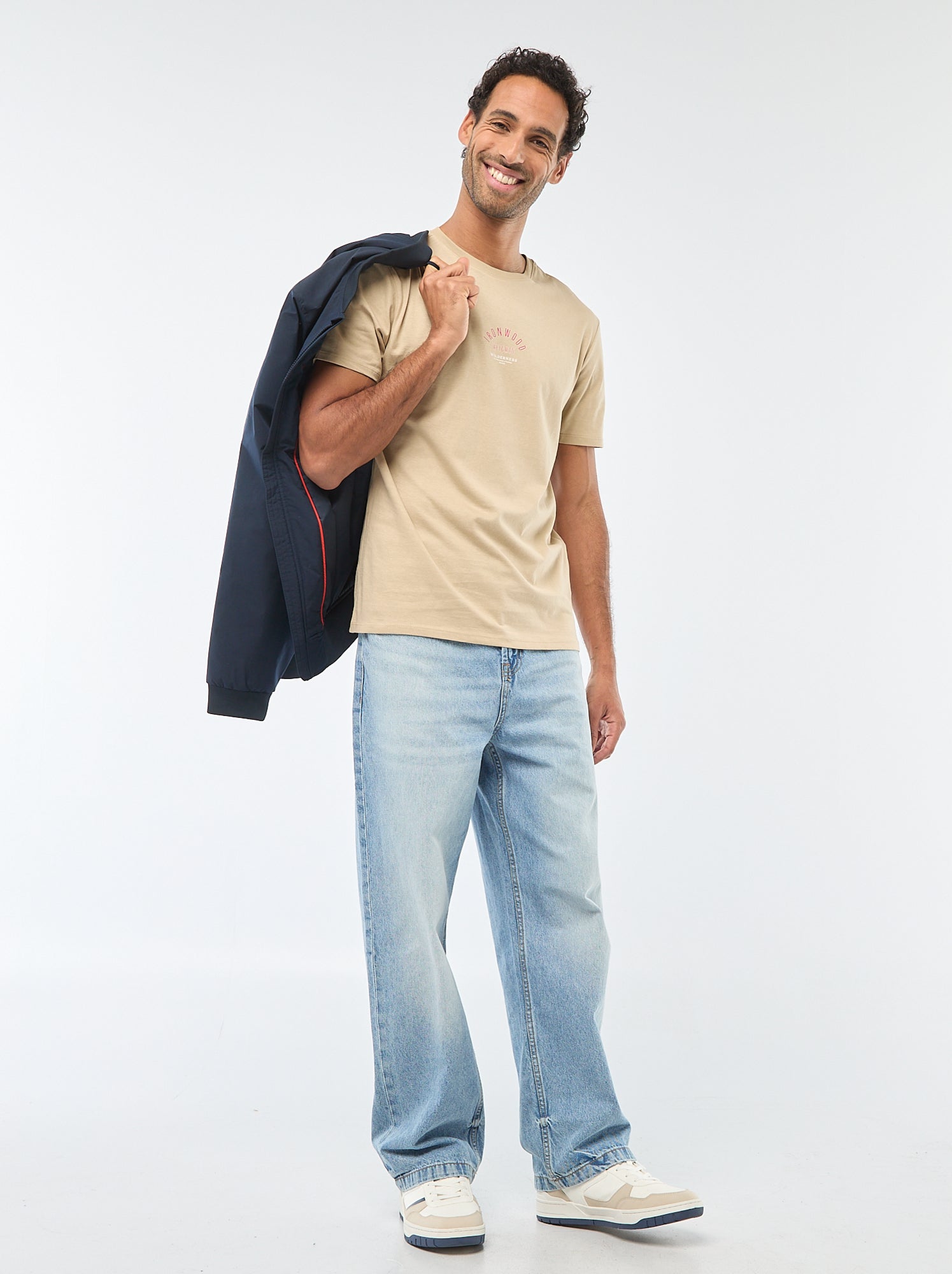 Kaki HOMME T-Shirt Oversize Manches Courtes imprimé Col Rond 3154062