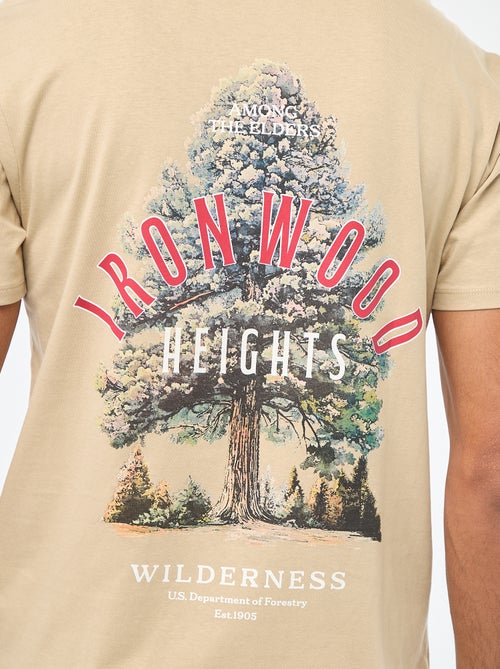 T-shirt à col rond et manches courtes imprimé - Kiabi