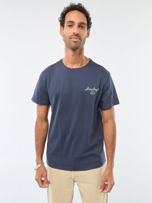 T-shirt à col rond et manches courtes imprimé - Kiabi T-shirt à col rond et manches courtes imprimé - Kiabi