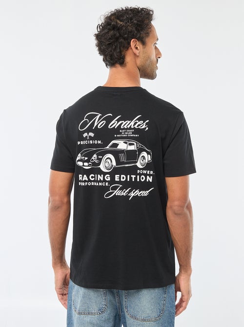 T-shirt à col rond et manches courtes imprimé - Kiabi