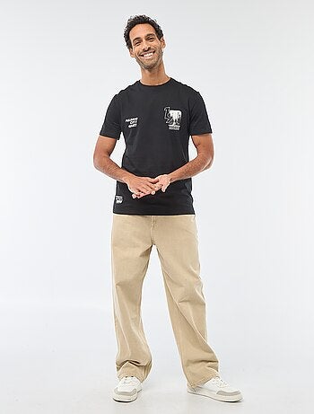 T-shirt à col rond et manches courtes imprimé