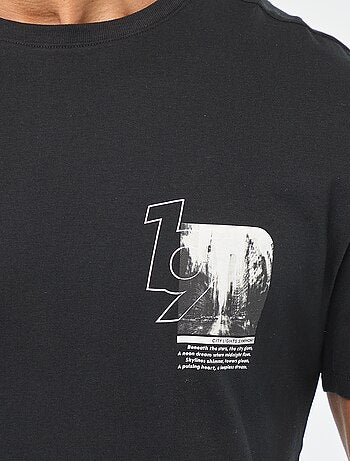 T-shirt à col rond et manches courtes imprimé