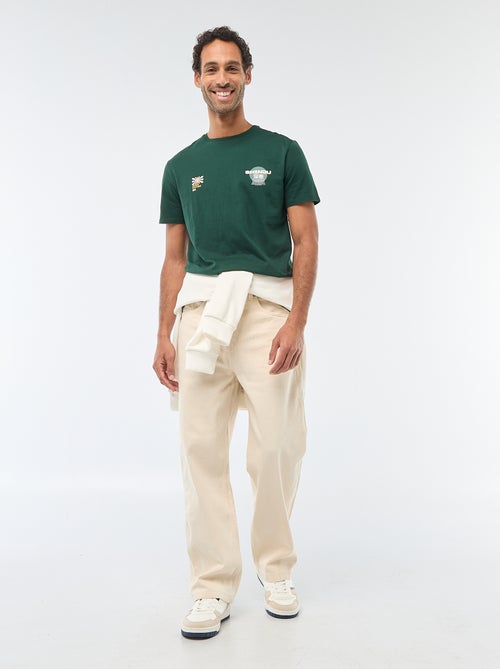 T-shirt à col rond et manches courtes imprimé - Kiabi