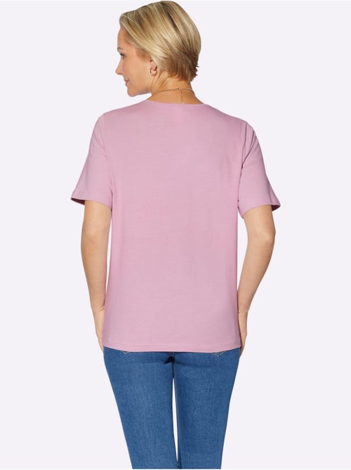 T shirt à col rond et manches courtes uni - Taille standard - Witt - Kiabi