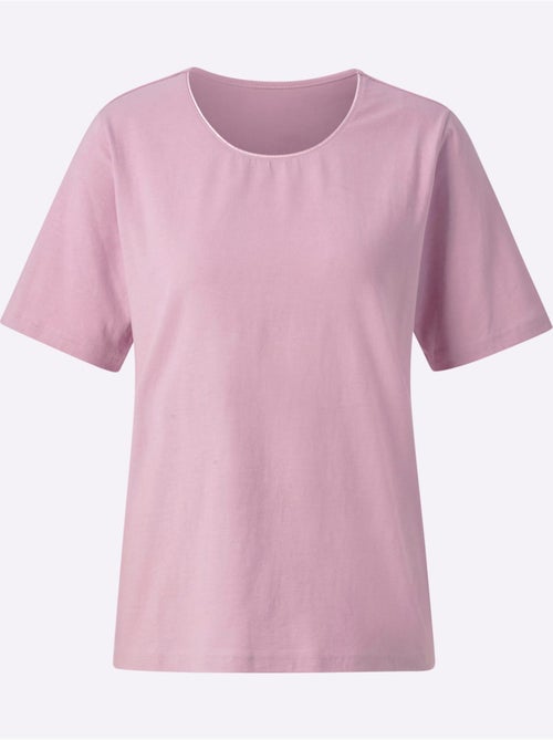 T shirt à col rond et manches courtes uni - Taille standard - Witt - Kiabi
