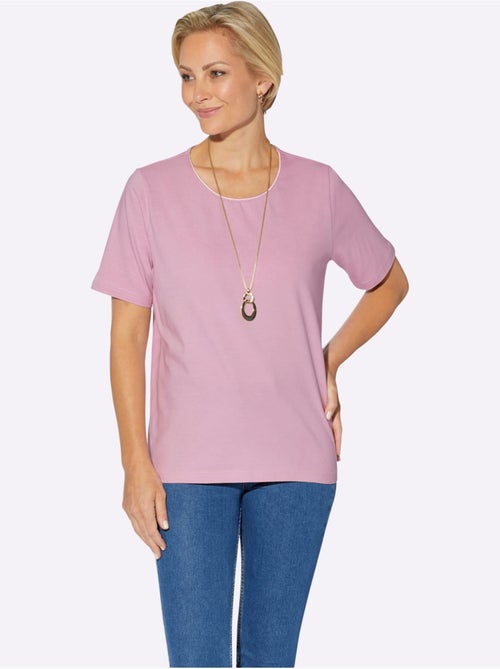 T shirt à col rond et manches courtes uni - Taille standard - Witt - Kiabi