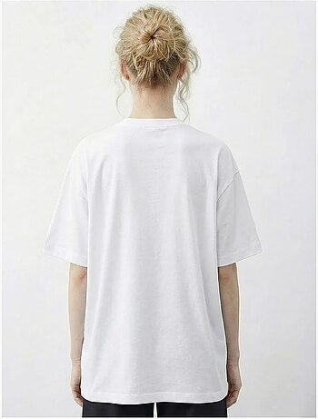 T-shirt à col rond et sequins imprimé léopard lucci