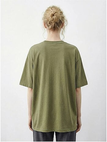 T-shirt à col rond et sequins imprimé léopard lucci