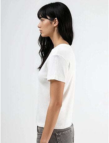 T-shirt à col rond imprimé étoiles avec détails accessoires busem