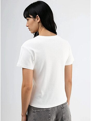 T-shirt à col rond imprimé étoiles avec détails accessoires busem