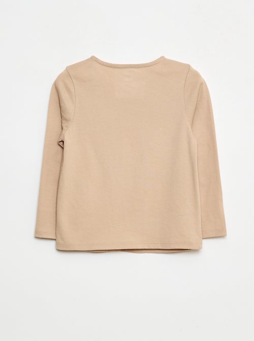 T-shirt à col rond imprimé 'Noël' - Kiabi