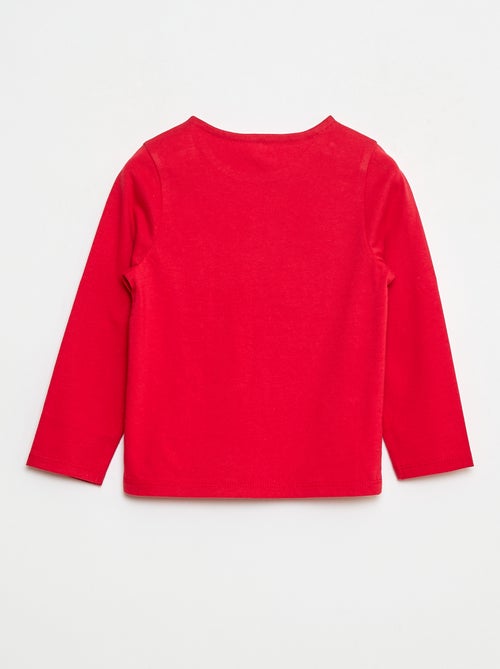 T-shirt à col rond imprimé 'Noël' - Kiabi