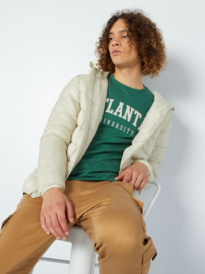 T-shirt Basic Vert New Look Pour Filles - 14-15 Ans - Col Rond - Coton - Occasion Très Bon État