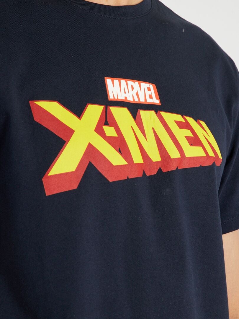T-shirt à col rond 'Marvel' Bleu marine - Kiabi