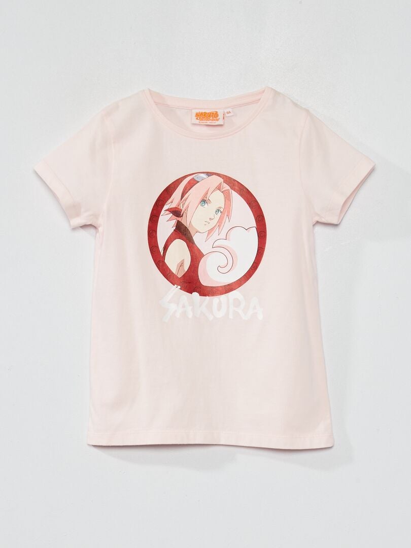 T-shirt à col rond 'Naruto' rose - Kiabi