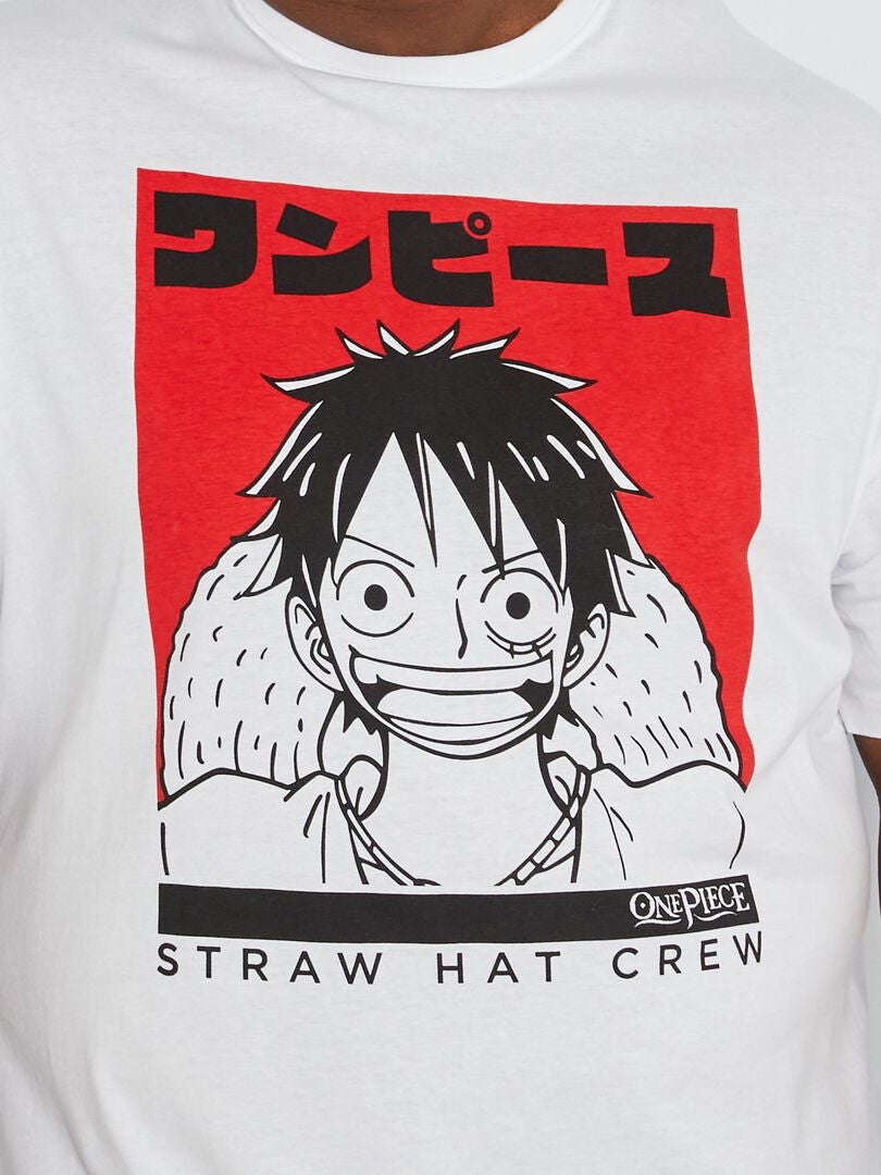 T-shirt à col rond 'One Piece' blanc - Kiabi