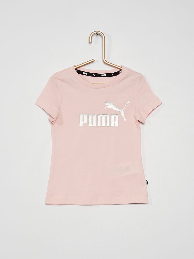 T-shirt à col rond 'Puma' rose - Kiabi