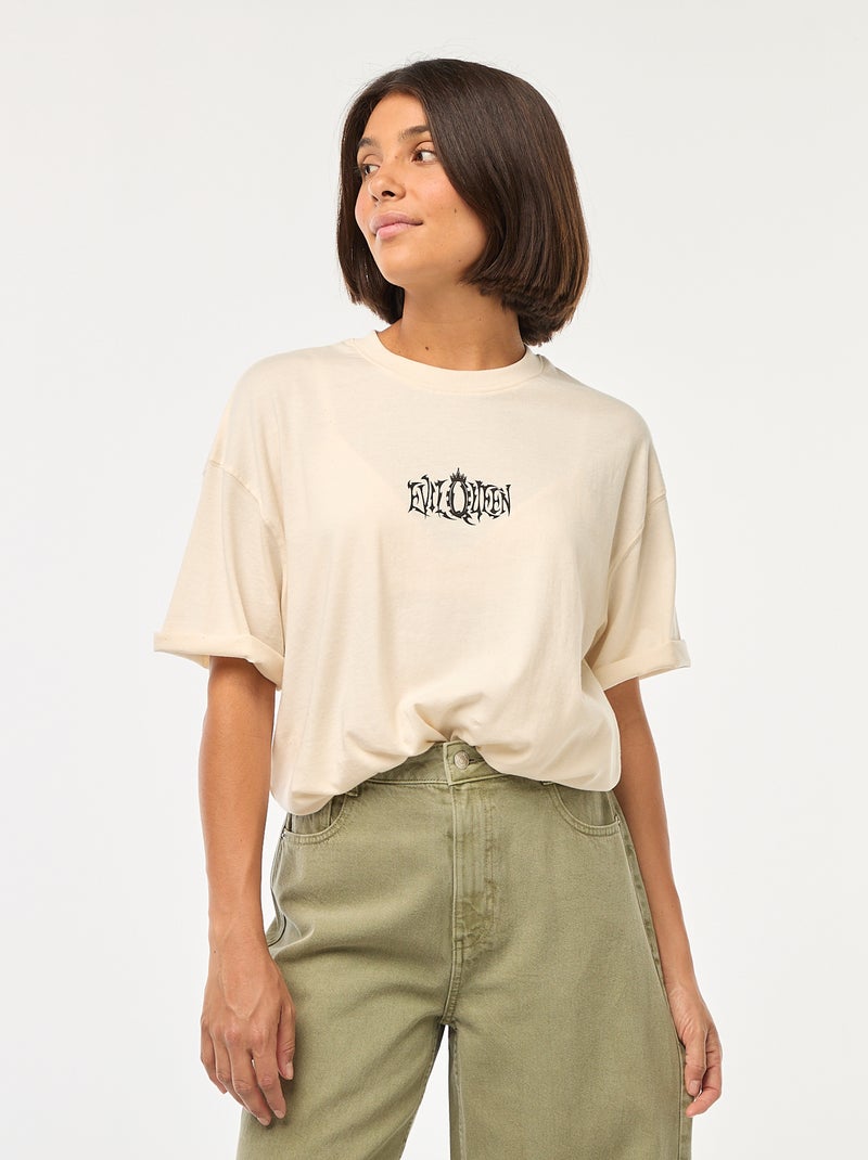 T-shirt à col rond 'Villains' 'Disney' Blanc - Kiabi