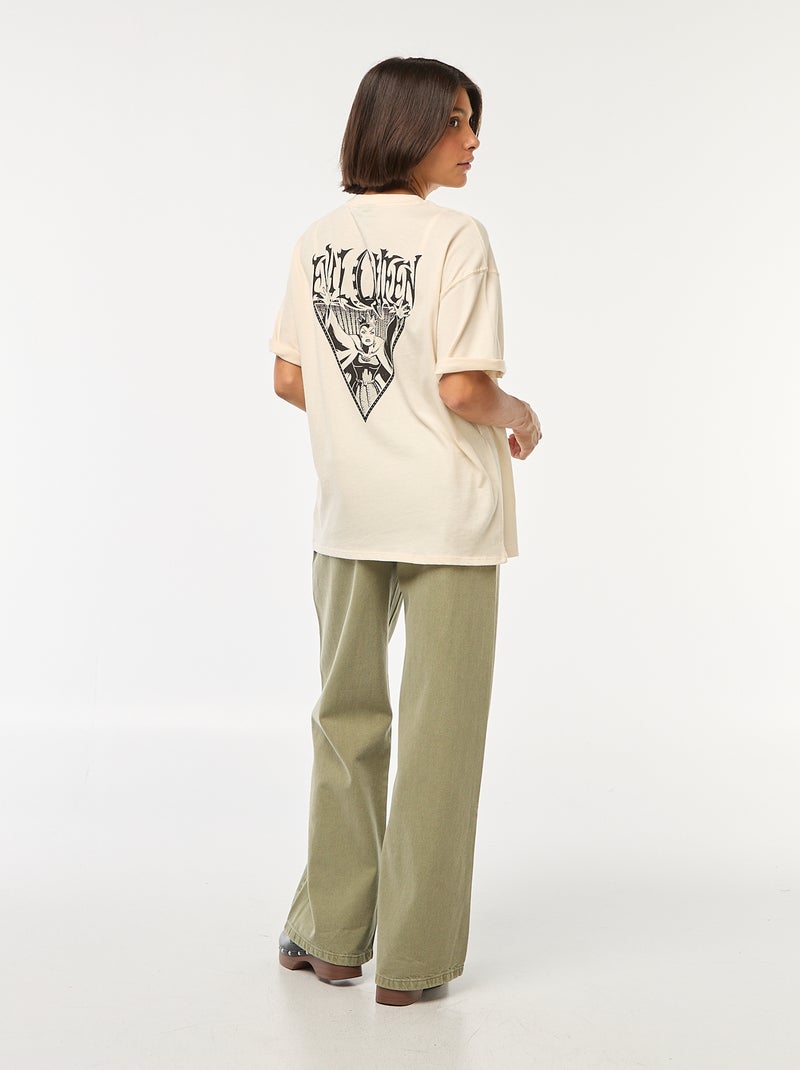 T-shirt à col rond 'Villains' 'Disney' Blanc - Kiabi