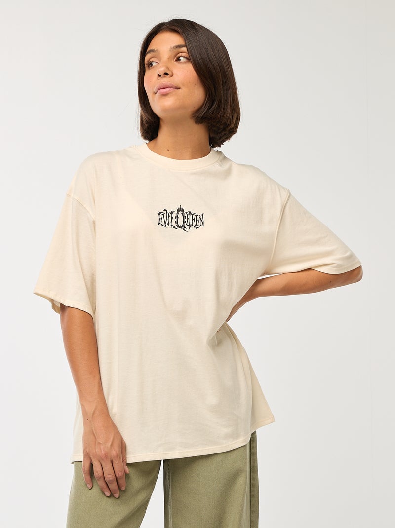 T-shirt à col rond 'Villains' 'Disney' Blanc - Kiabi