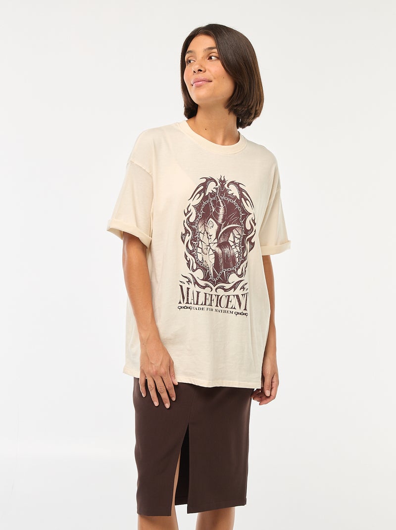 T-shirt à col rond 'Villains' 'Disney' Blanc - Kiabi