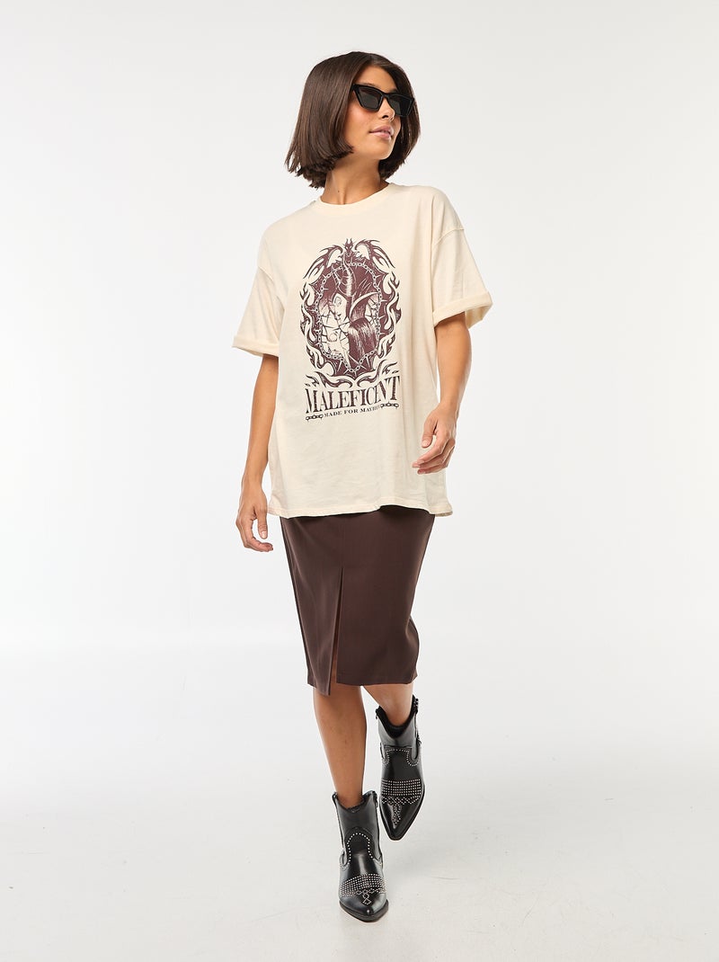 T-shirt à col rond 'Villains' 'Disney' Blanc - Kiabi