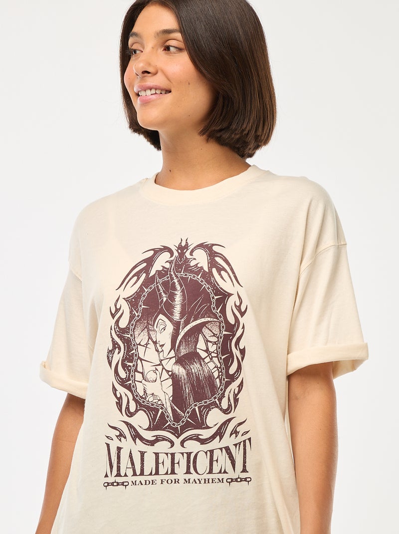 T-shirt à col rond 'Villains' 'Disney' Blanc - Kiabi