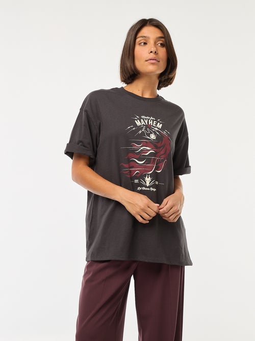 T-shirt à col rond 'Villains' 'Disney' - Kiabi