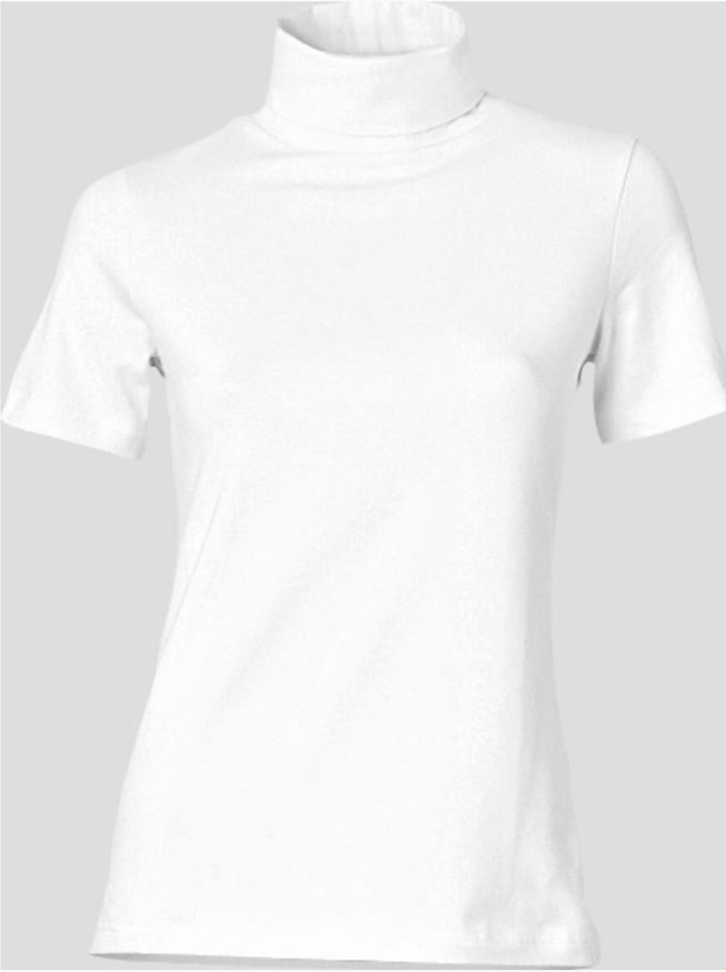 T-shirt à col roulé - taille standard - helline Blanc - Kiabi