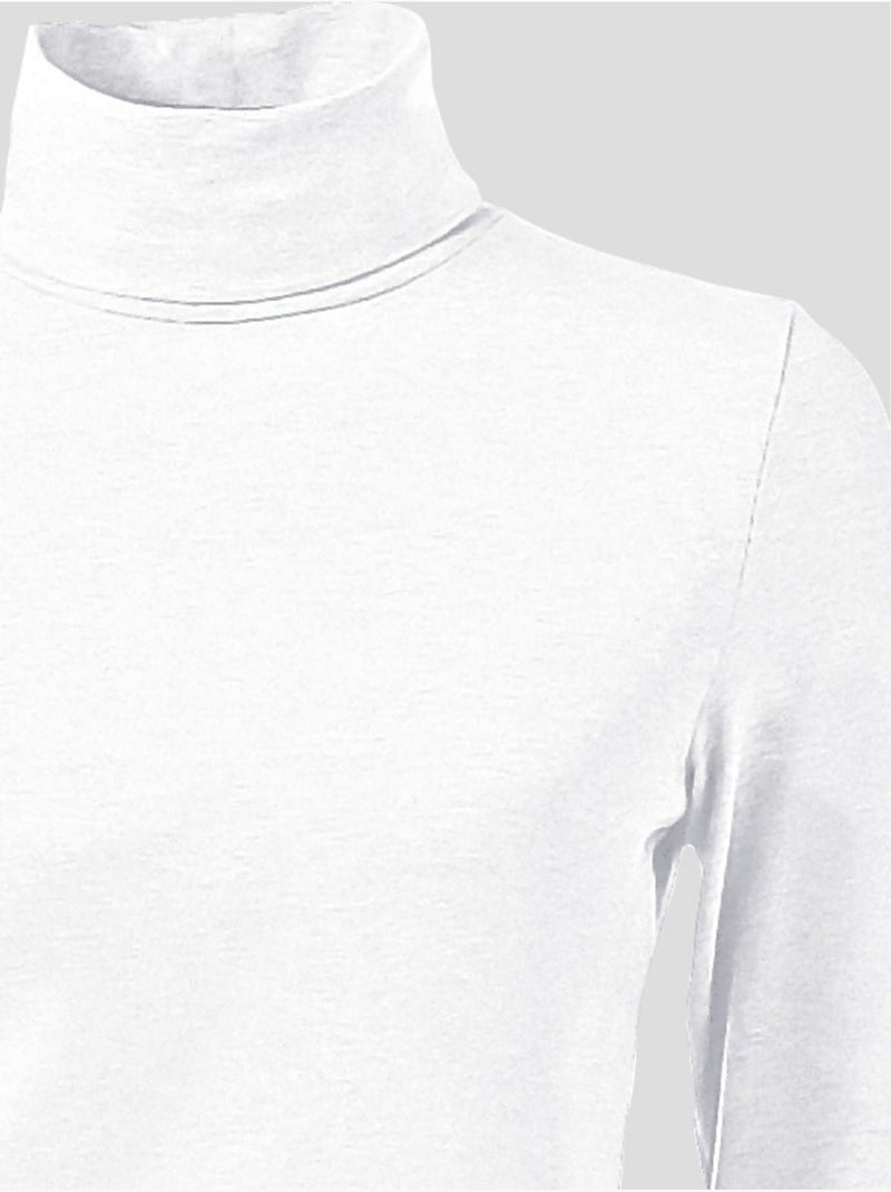 T-shirt à col roulé - taille standard - helline Blanc - Kiabi
