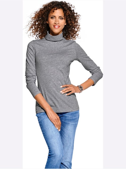 T-shirt à col roulé - taille standard - helline - Kiabi T-shirt à col roulé - taille standard - helline - Kiabi