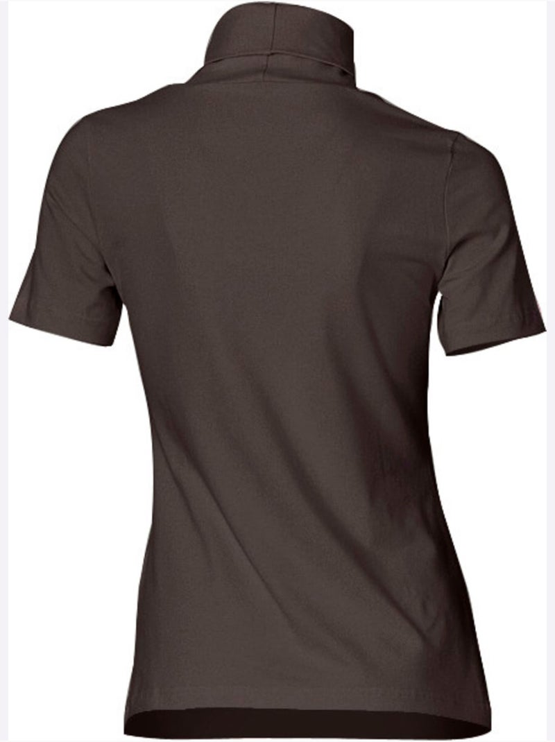 T-shirt à col roulé - taille standard - helline Marron - Kiabi