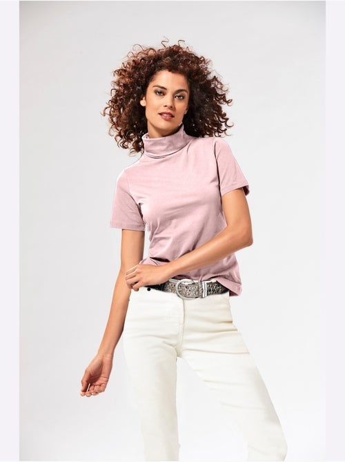 T-shirt à col roulé - taille standard - helline - Kiabi T-shirt à col roulé - taille standard - helline - Kiabi