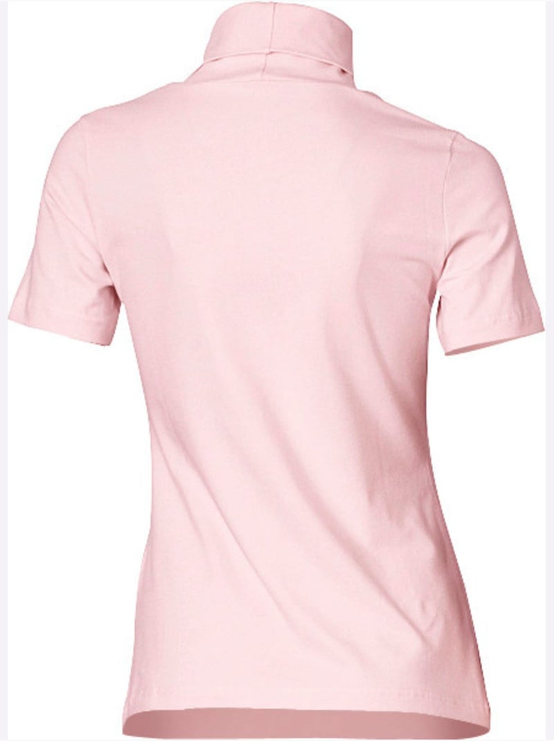 T-shirt à col roulé - taille standard - helline Rose - Kiabi