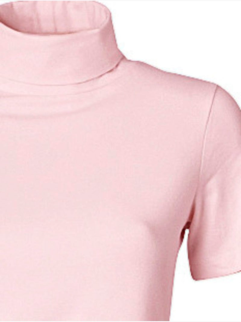 T-shirt à col roulé - taille standard - helline Rose - Kiabi