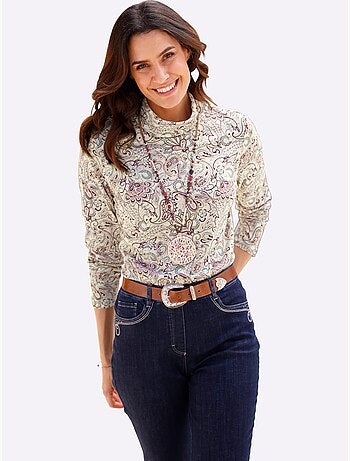 T-shirt à col roulé 50% coton - taille standard - witt