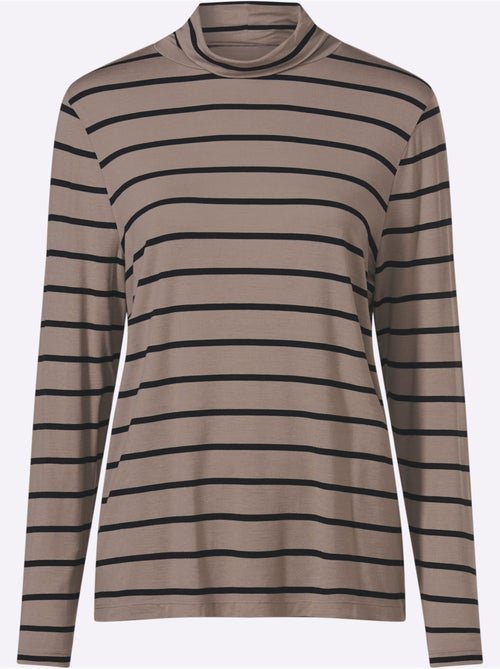 T-shirt à Col Roulé 95% Viscose - Taille Standard - Moda Vilona - Kiabi T-shirt à Col Roulé 95% Viscose - Taille Standard - Moda Vilona - Kiabi