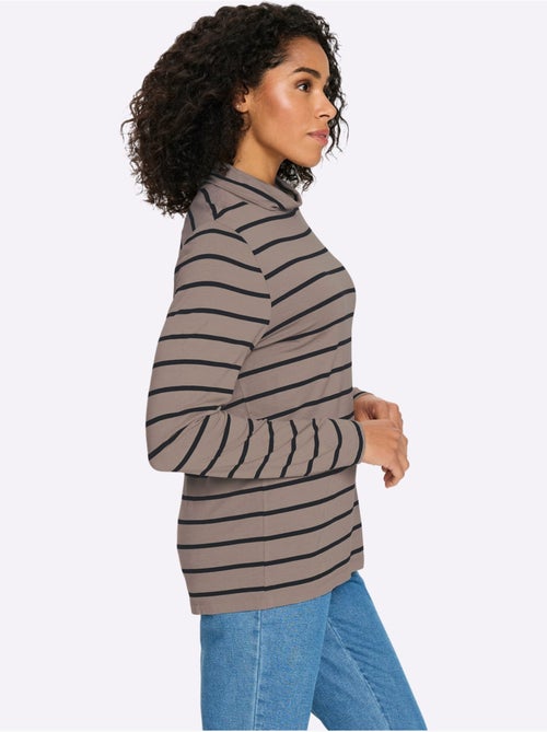 T-shirt à Col Roulé 95% Viscose - Taille Standard - Moda Vilona - Kiabi T-shirt à Col Roulé 95% Viscose - Taille Standard - Moda Vilona - Kiabi