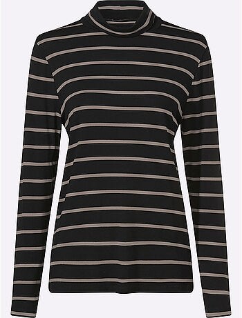 T-shirt à Col Roulé 95% Viscose - Taille Standard - Moda Vilona
