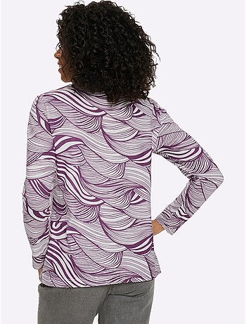 T-shirt à Col Roulé Col Roulé Flatteur - Taille Standard - Moda Vilona