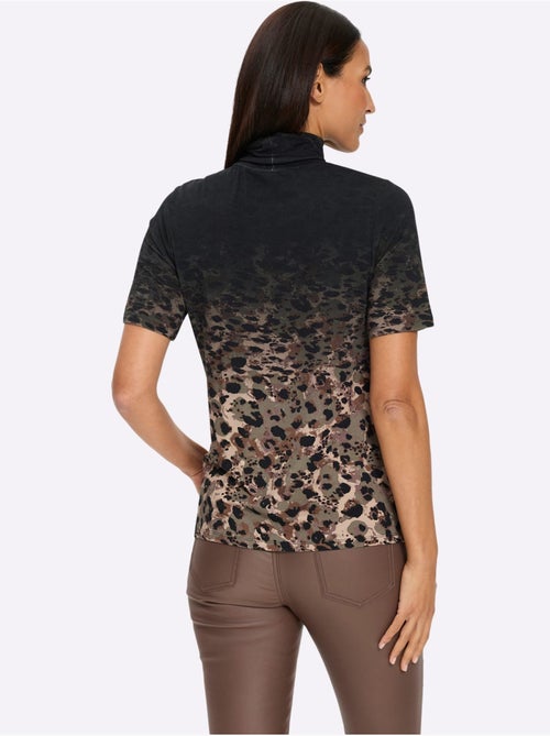 T-shirt à col roulé imprimé animal décoratif - taille standard - helline - Kiabi T-shirt à col roulé imprimé animal décoratif - taille standard - helline - Kiabi