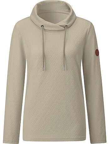 T-shirt à Col Roulé Jacquard En Jersey Tendance - Taille Standard - Witt