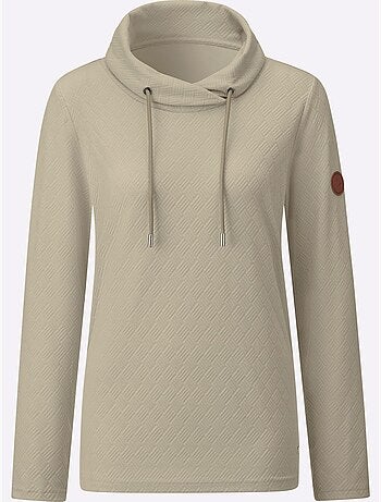 T-shirt à Col Roulé Jacquard En Jersey Tendance - Taille Standard - Witt