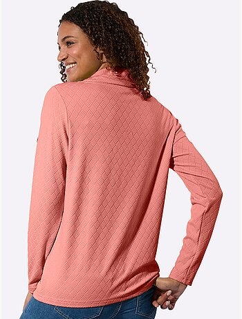 T-shirt à Col Roulé Jacquard En Jersey Tendance - Taille Standard - Witt